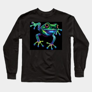 Neon Frog Art Long Sleeve T-Shirt